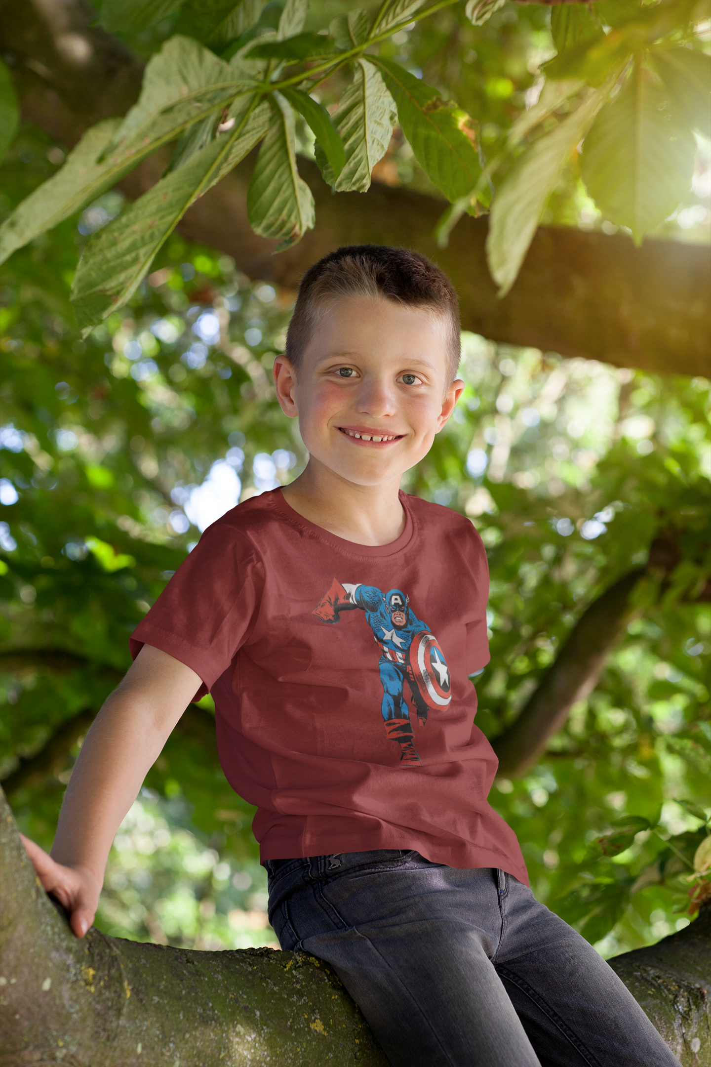 Superhero Half Sleeves T-Shirt for Boy-FunkyTeesClub