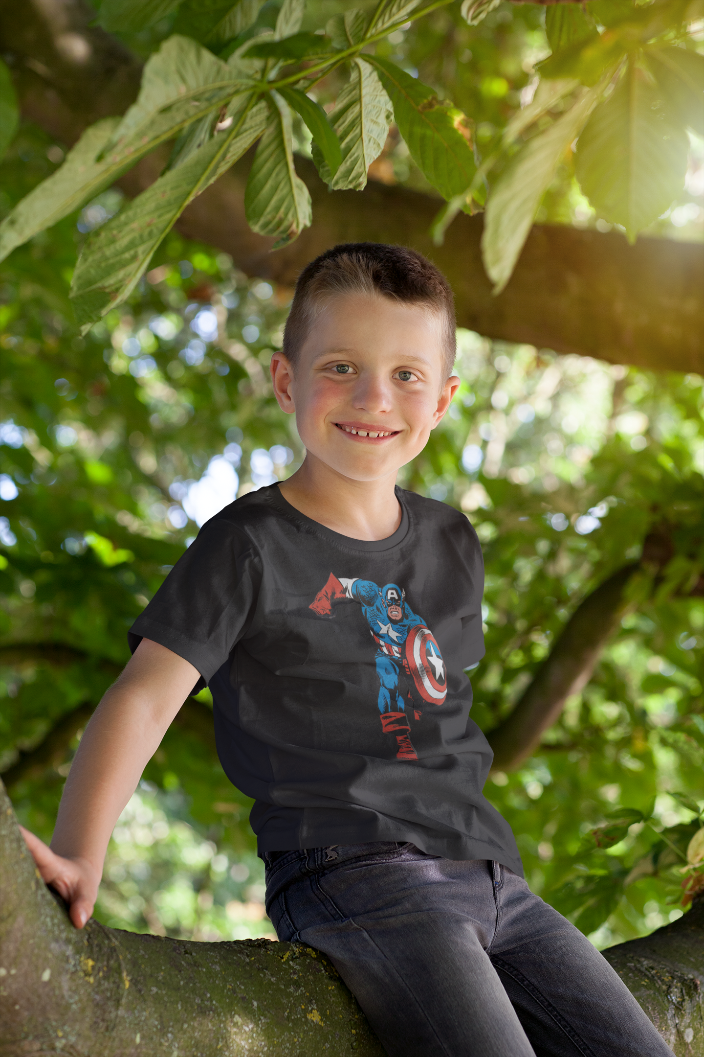 Superhero Half Sleeves T-Shirt for Boy-FunkyTeesClub
