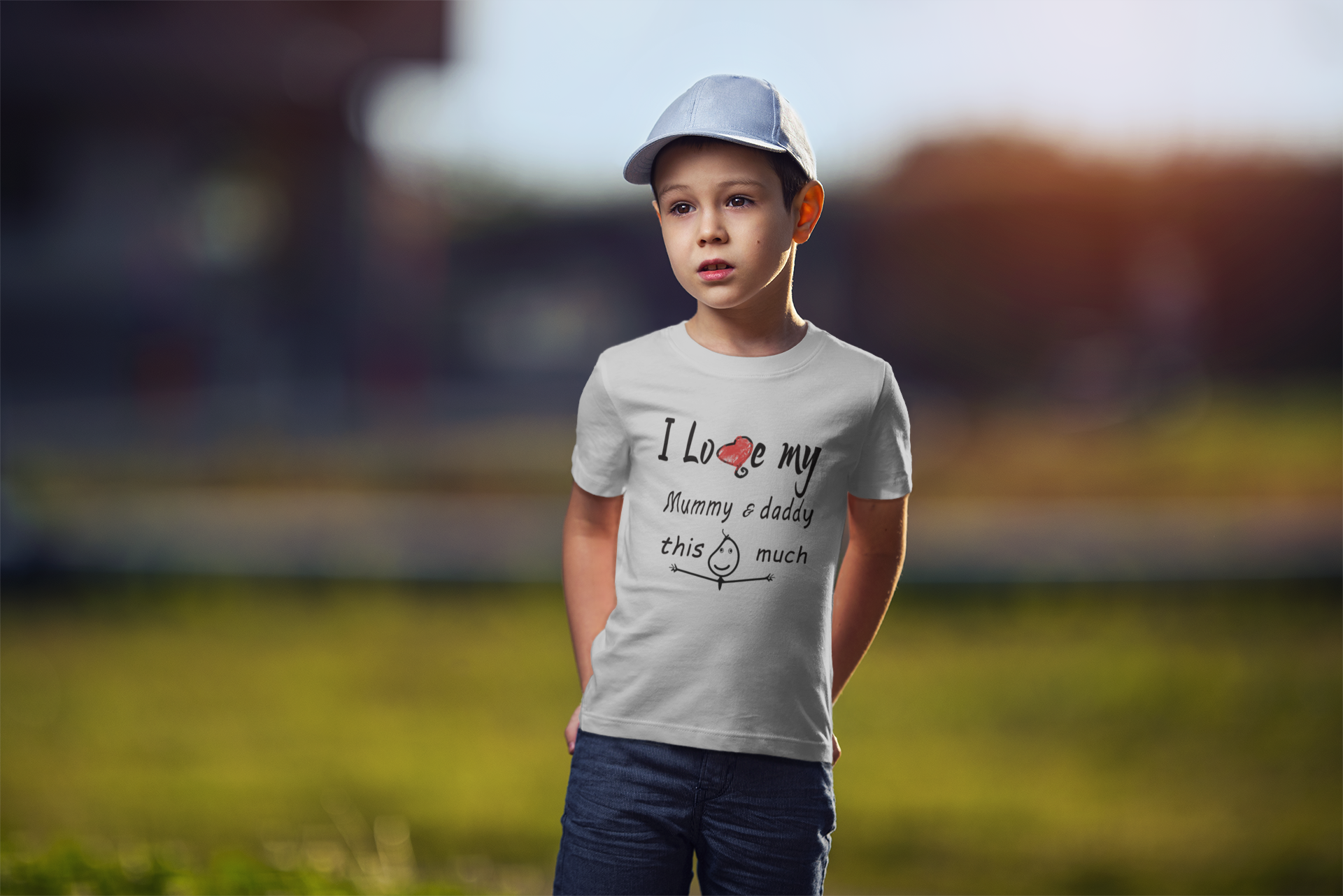 I Love My Mummy Daddy Half Sleeves T-Shirt for Boy-FunkyTeesClub