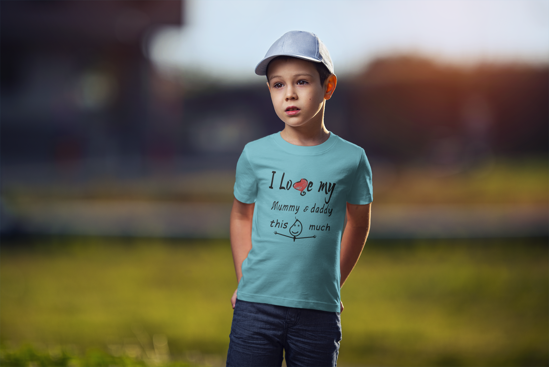 I Love My Mummy Daddy Half Sleeves T-Shirt for Boy-FunkyTeesClub