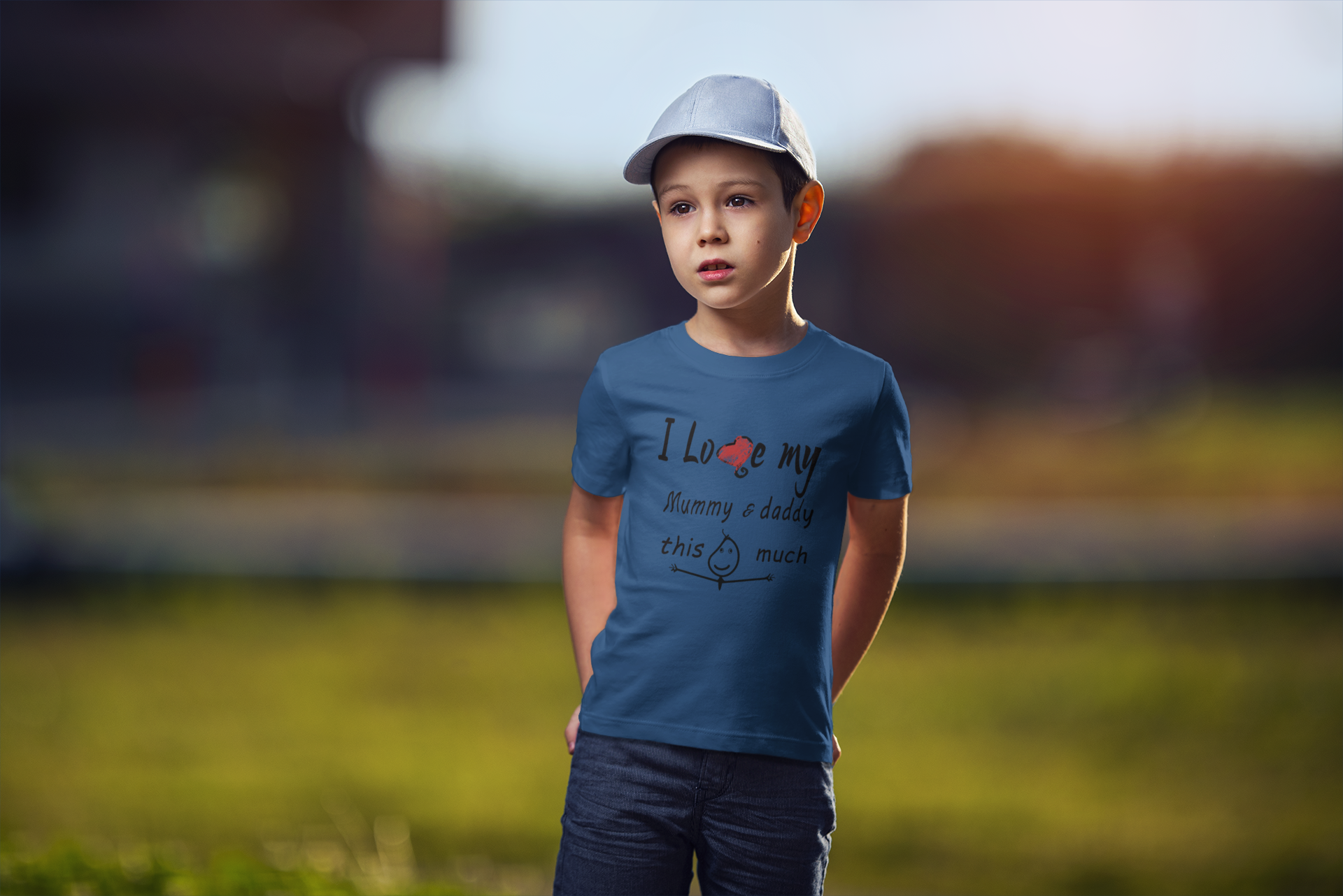 I Love My Mummy Daddy Half Sleeves T-Shirt for Boy-FunkyTeesClub
