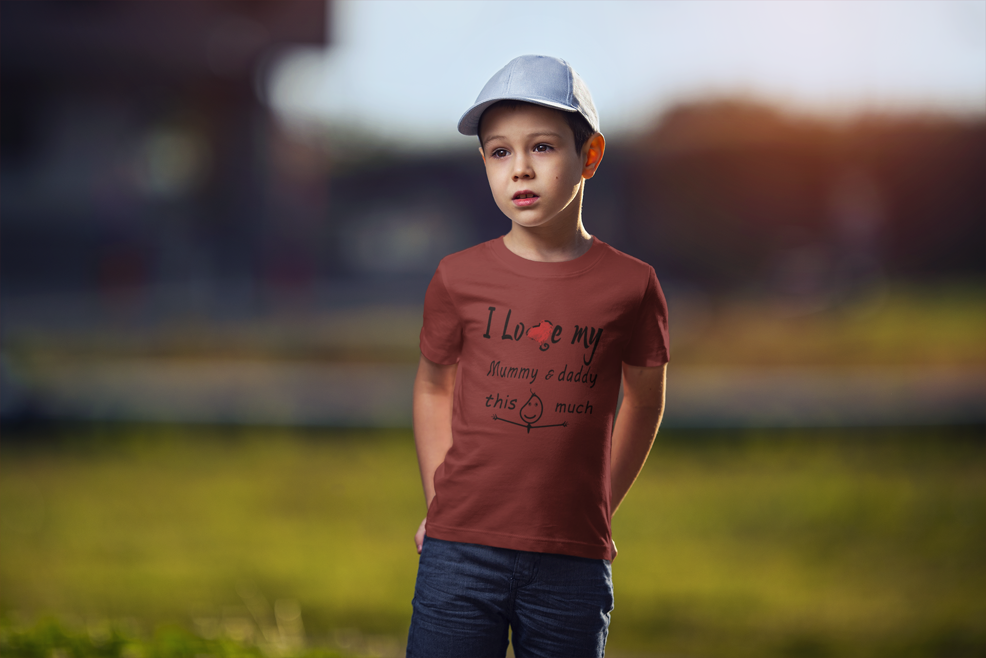 I Love My Mummy Daddy Half Sleeves T-Shirt for Boy-FunkyTeesClub