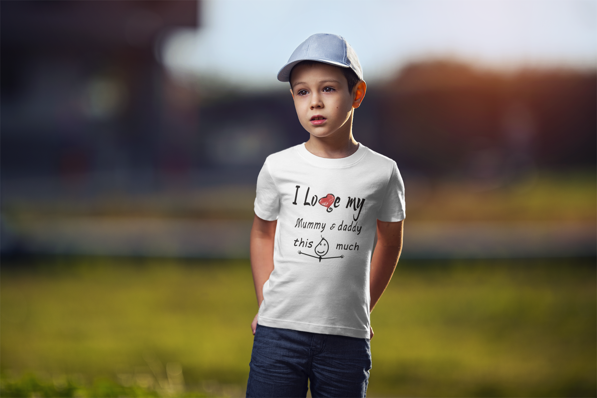 I Love My Mummy Daddy Half Sleeves T-Shirt for Boy-FunkyTeesClub