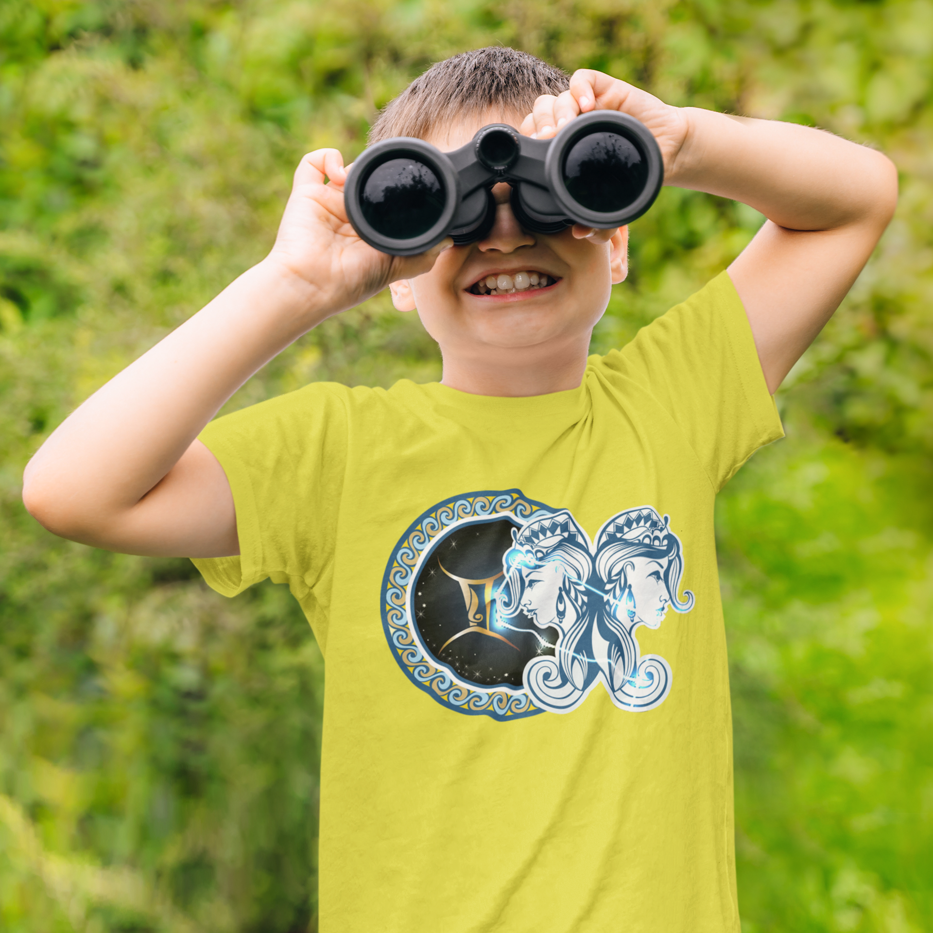 Gemini Zodiac Sign Half Sleeves T-Shirt for Boy-FunkyTeesClub