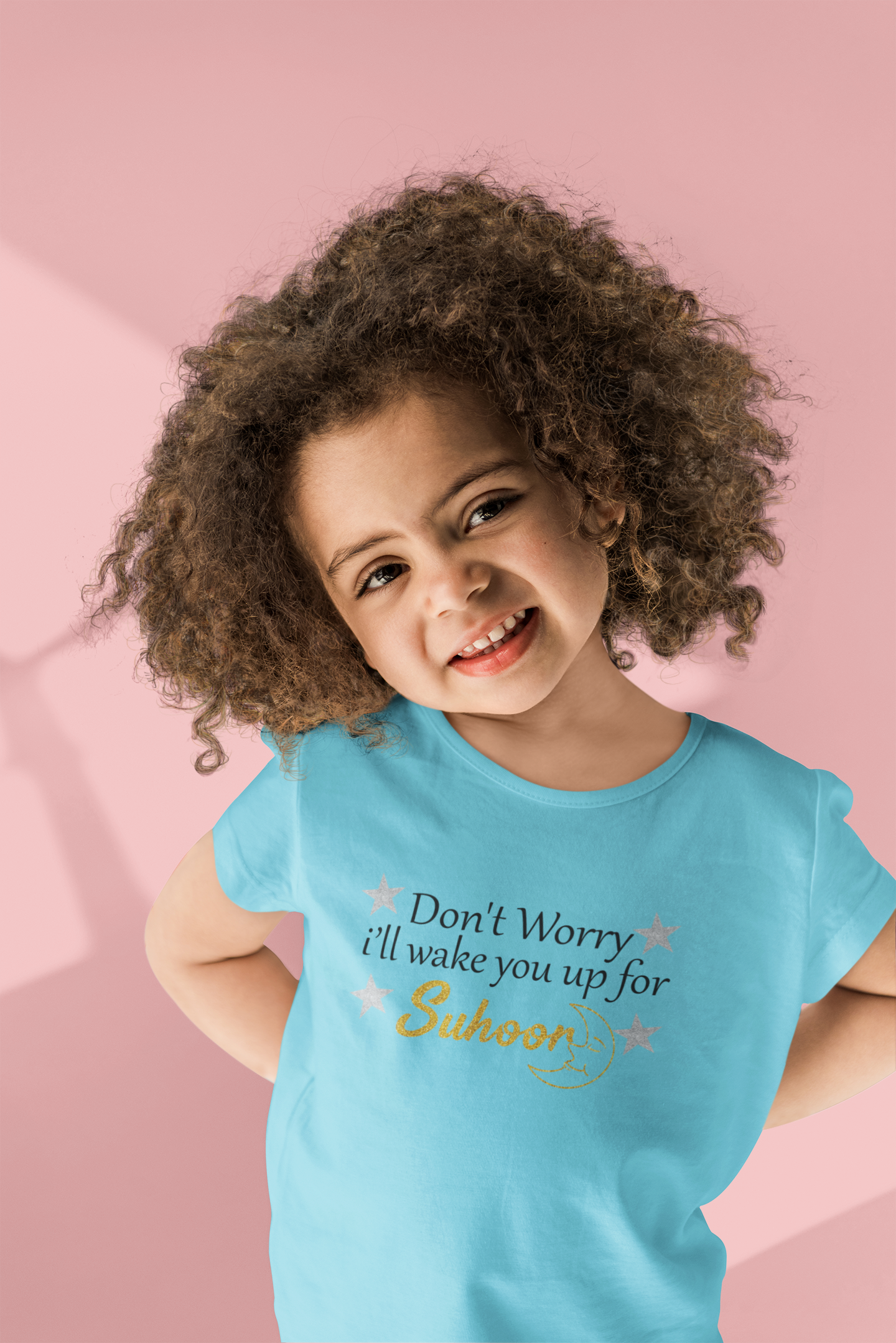 Don't Worry I'll Wake You Up For Suhoor Eid Half Sleeves T-Shirt For Girls -FunkyTeesClub