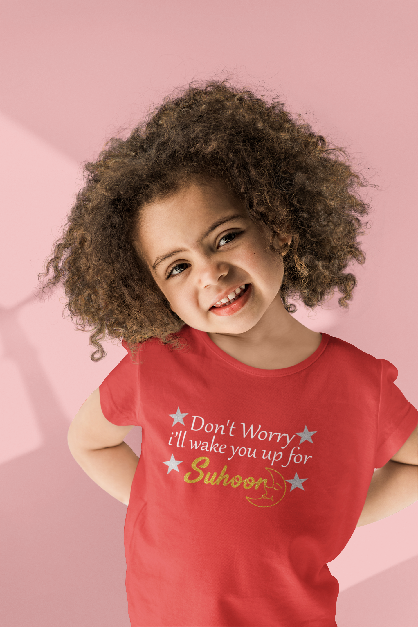 Don't Worry I'll Wake You Up For Suhoor Eid Half Sleeves T-Shirt For Girls -FunkyTeesClub