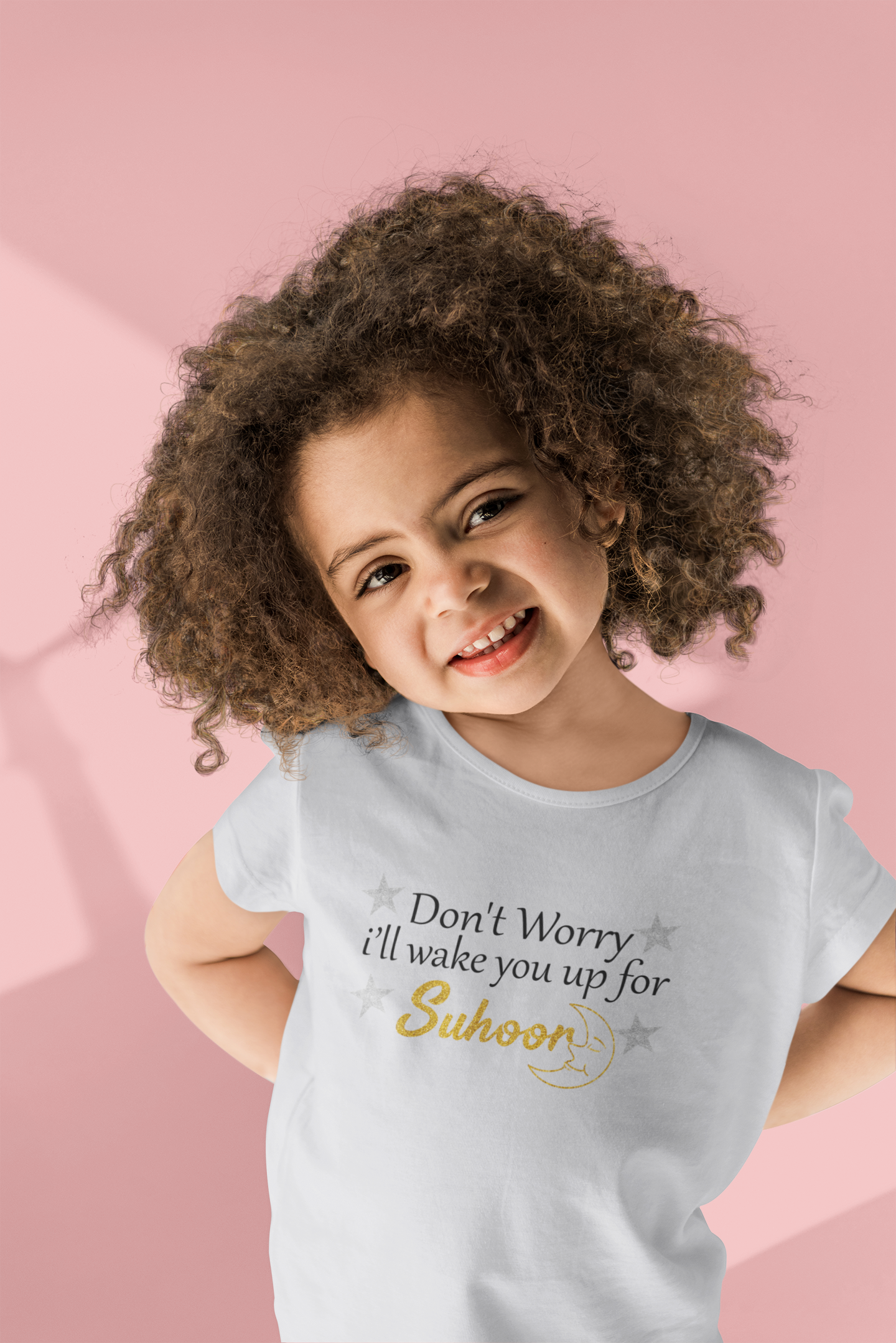 Don't Worry I'll Wake You Up For Suhoor Eid Half Sleeves T-Shirt For Girls -FunkyTeesClub