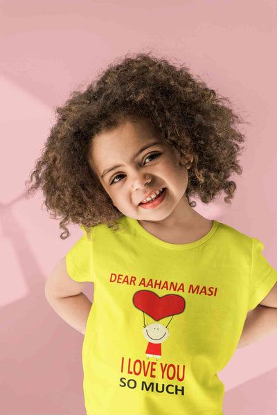 Custom Name I love My Masi So Much Half Sleeves T-Shirt For Girls -FunkyTeesClub