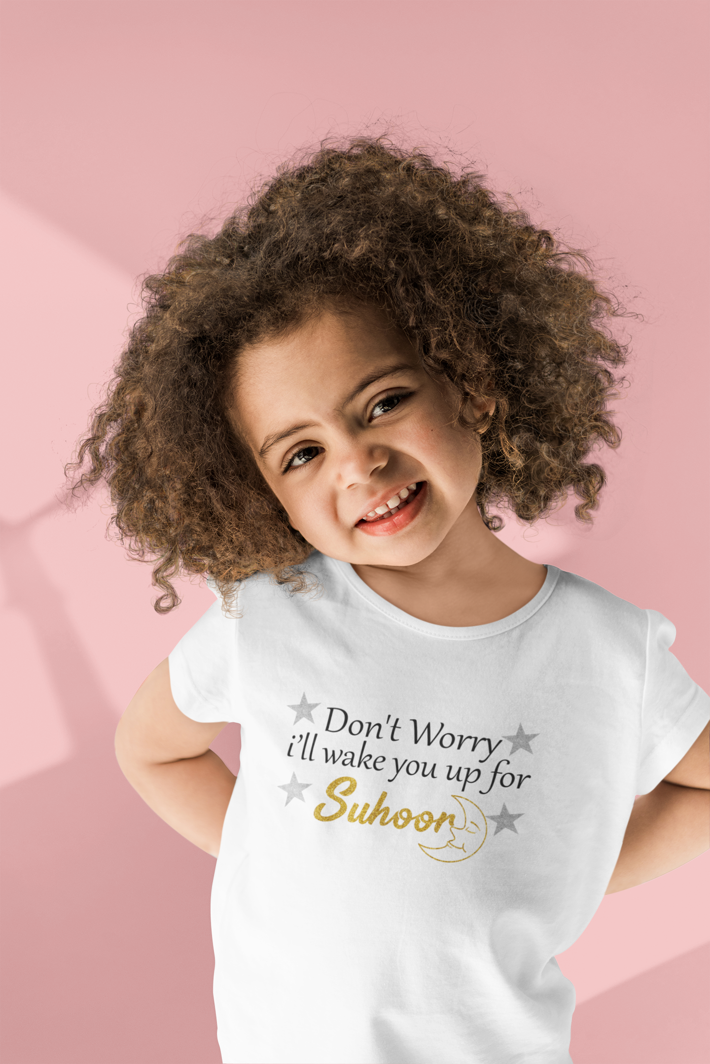 Don't Worry I'll Wake You Up For Suhoor Eid Half Sleeves T-Shirt For Girls -FunkyTeesClub