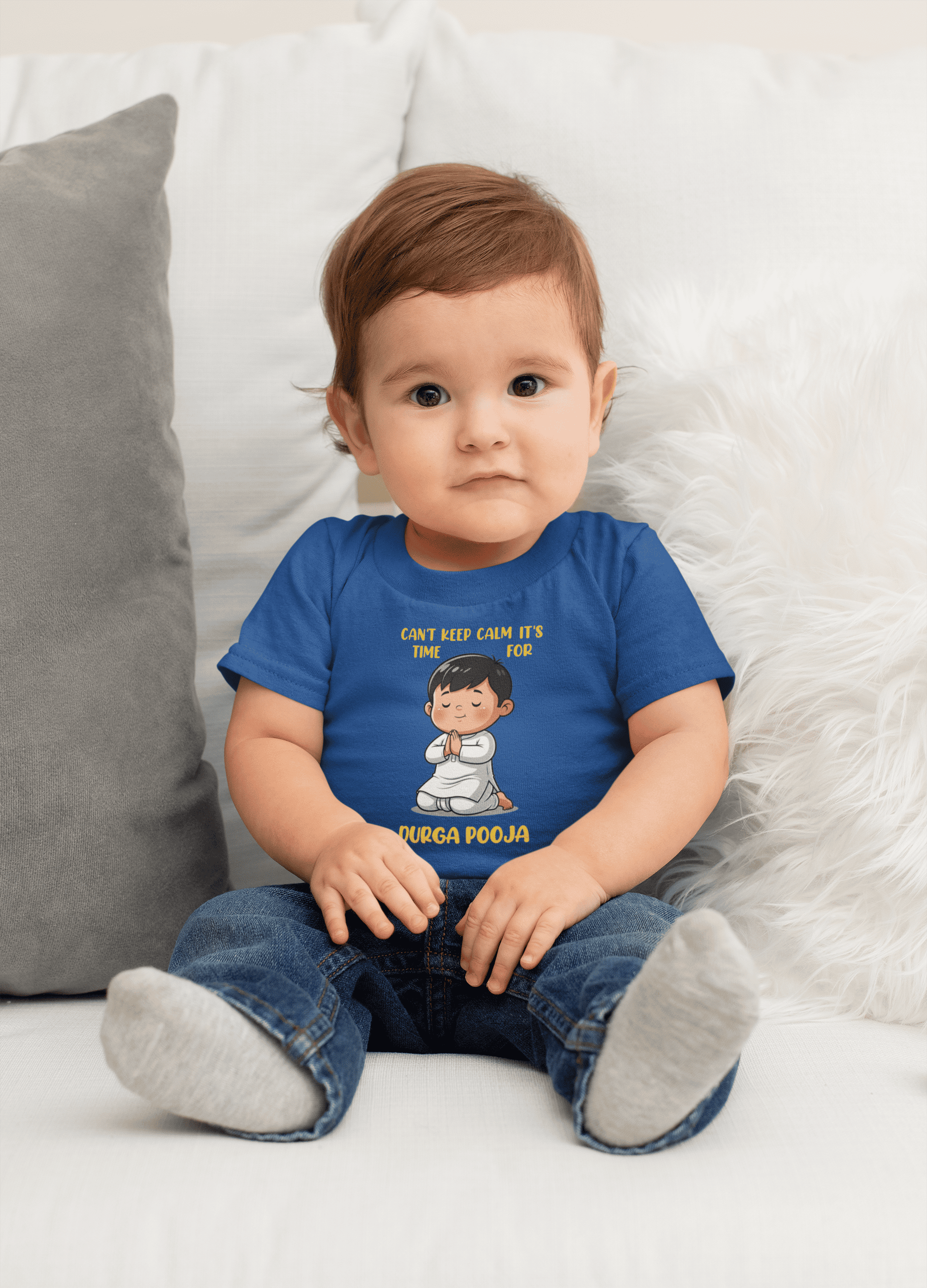 It's My First Durga Pooja Half Sleeves T-Shirt for Boys -FunkyTeesClub