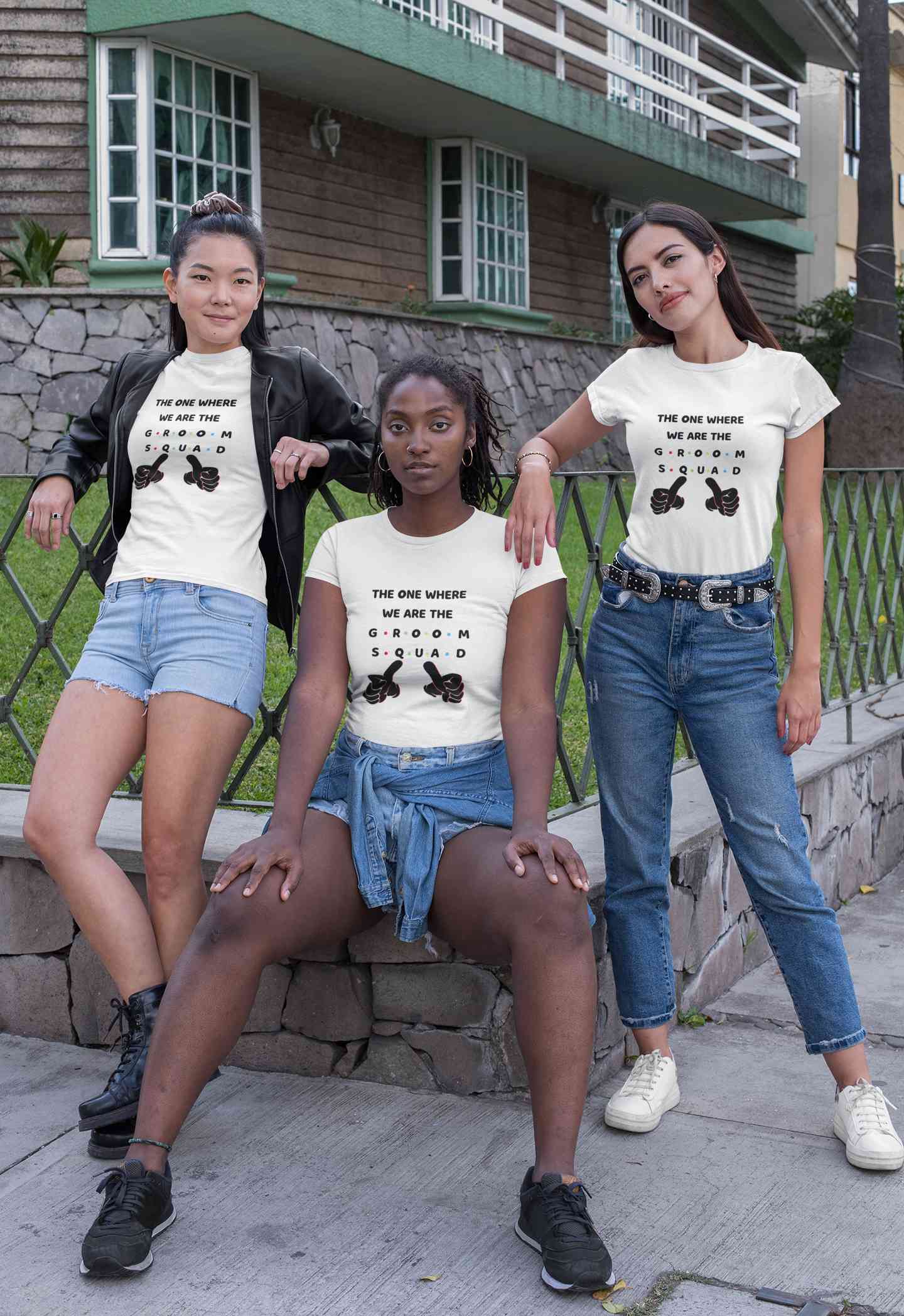 Groom Squad Women Half Sleeves T-shirt- FunkyTeesClub