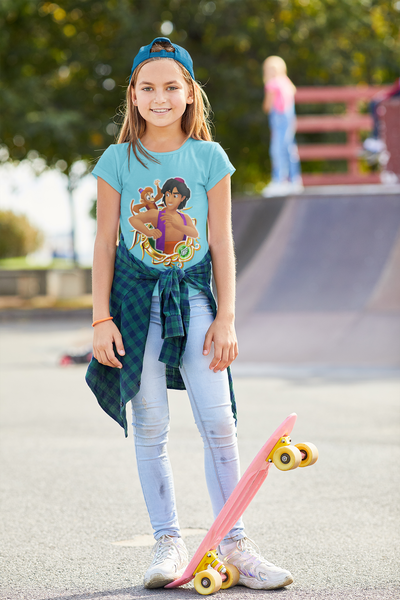 Cute Cartoon Half Sleeves T-Shirt For Girls -FunkyTeesClub