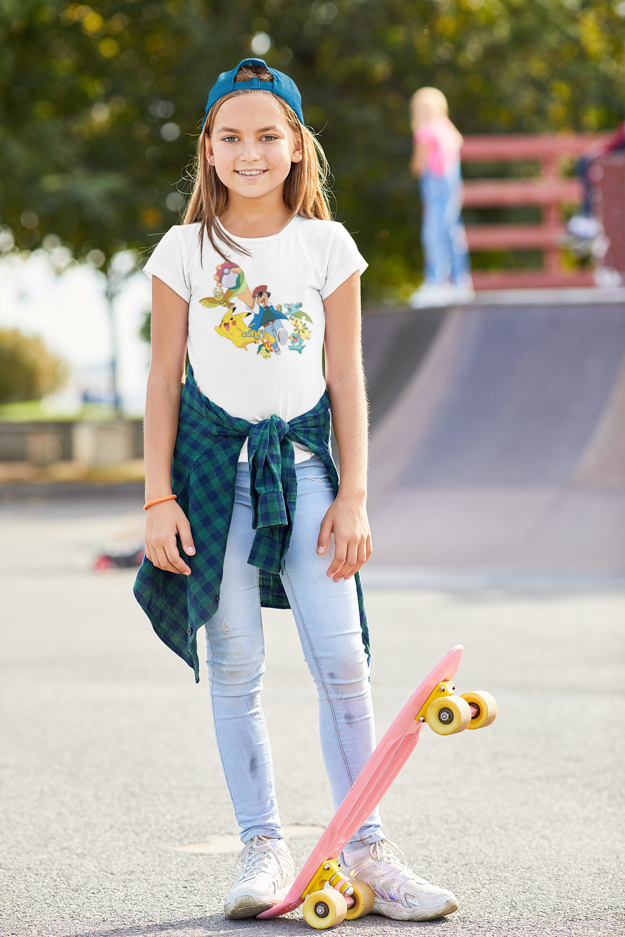 Cute Cartoon Half Sleeves T-Shirt For Girls -FunkyTeesClub