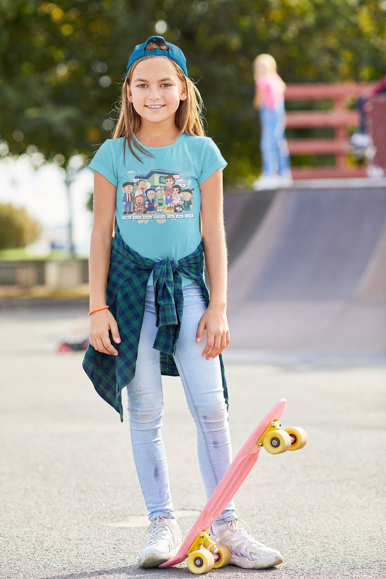 Cute Cartoon Half Sleeves T-Shirt For Girls -FunkyTeesClub