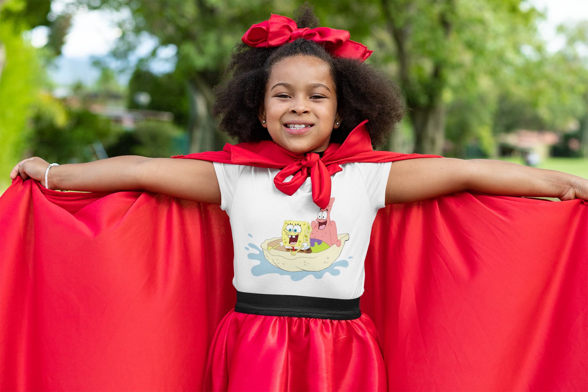 Cute Cartoon Half Sleeves T-Shirt For Girls -FunkyTeesClub