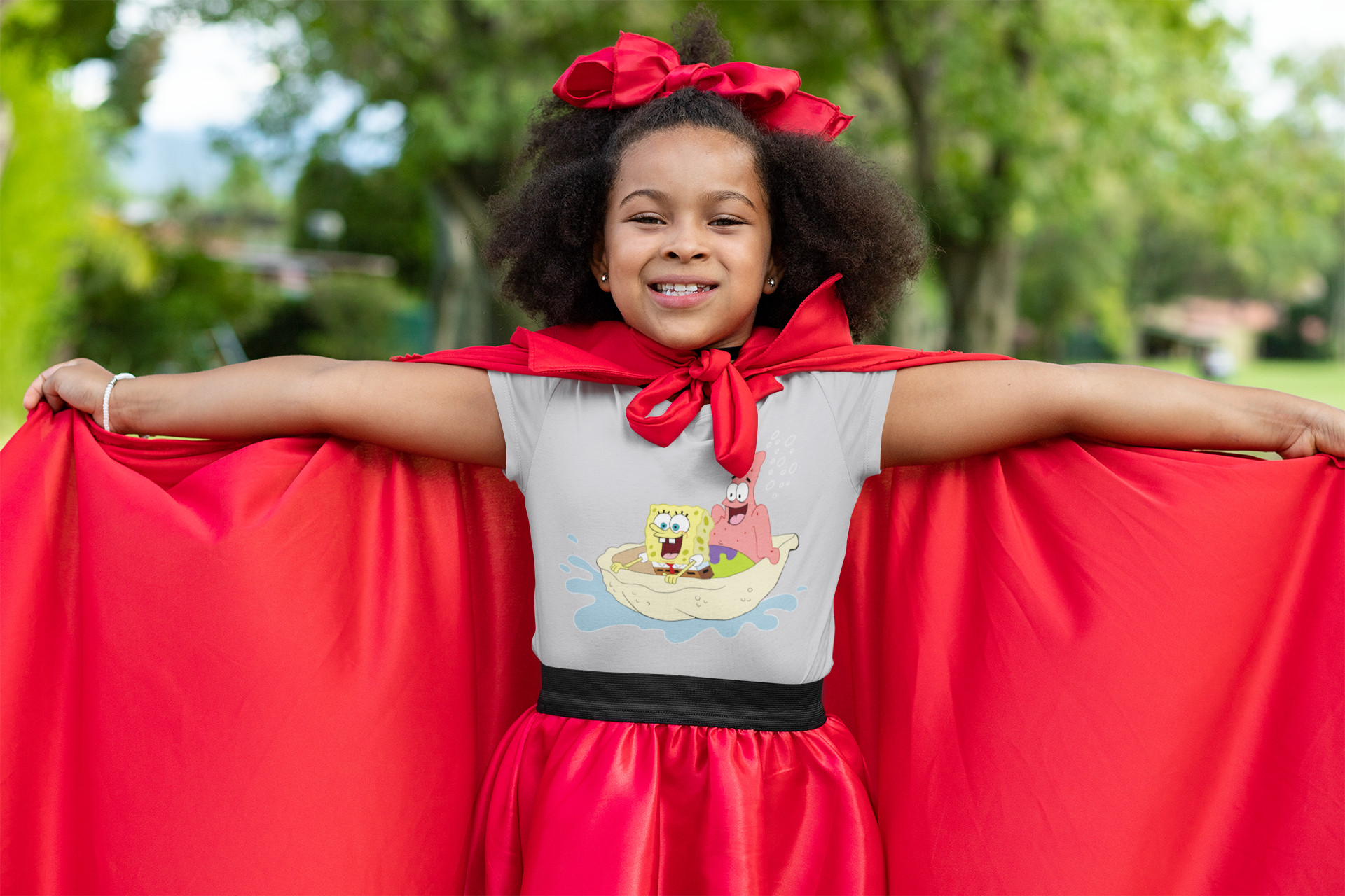 Cute Cartoon Half Sleeves T-Shirt For Girls -FunkyTeesClub
