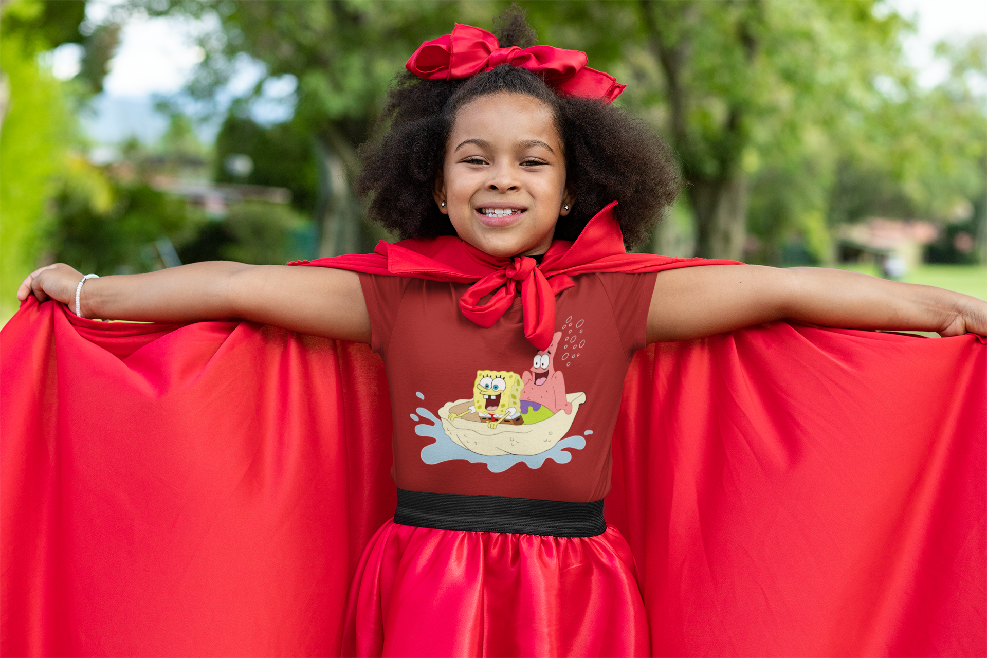 Cute Cartoon Half Sleeves T-Shirt For Girls -FunkyTeesClub