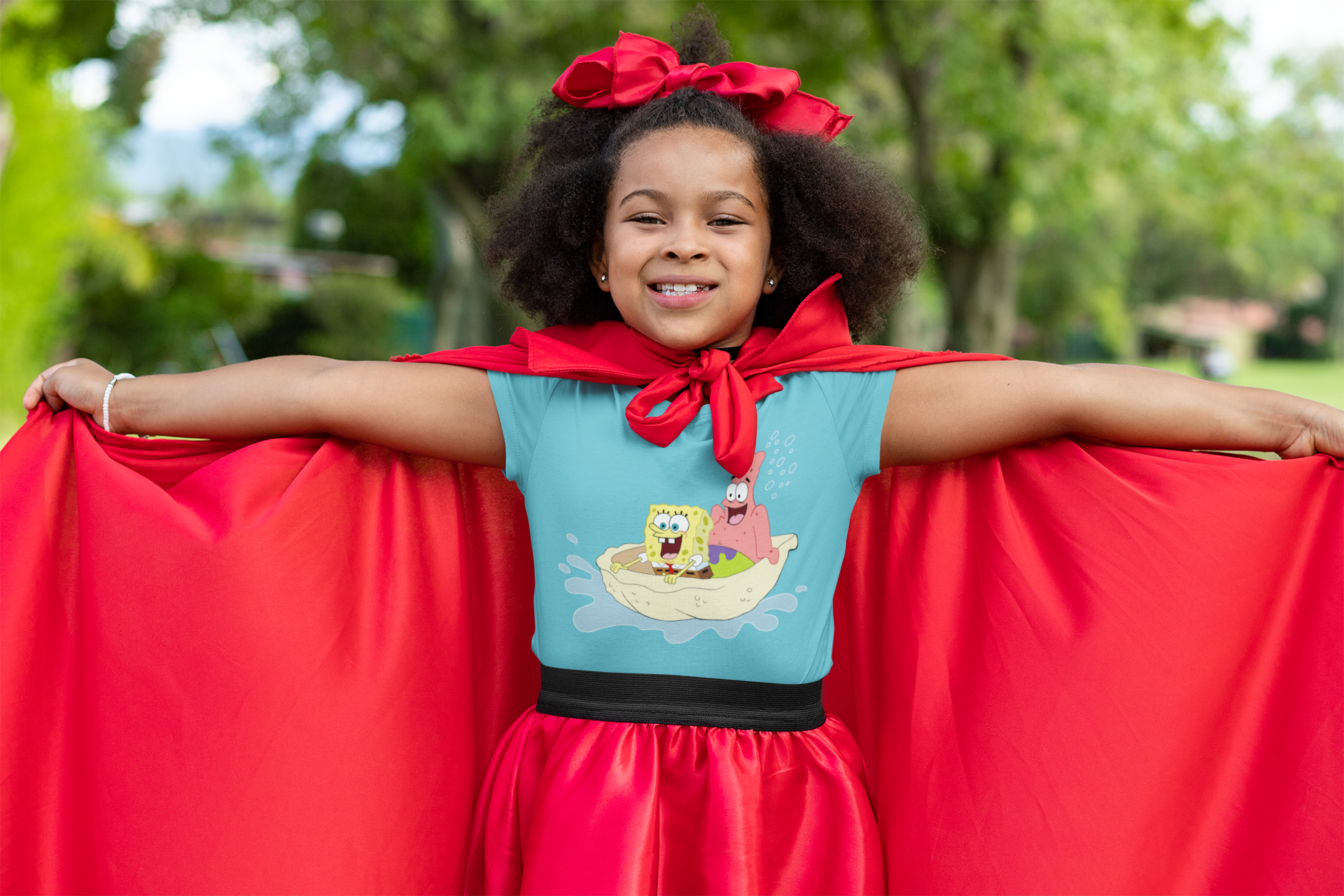 Cute Cartoon Half Sleeves T-Shirt For Girls -FunkyTeesClub