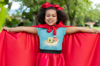 Cute Cartoon Half Sleeves T-Shirt For Girls -FunkyTeesClub