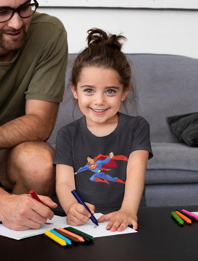 Superhero Half Sleeves T-Shirt For Girls -FunkyTeesClub