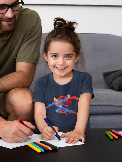 Superhero Half Sleeves T-Shirt For Girls -FunkyTeesClub