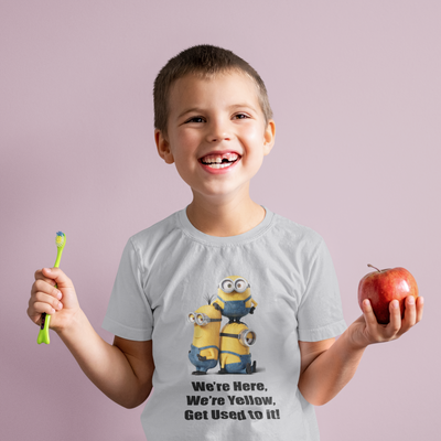 Cartoon Quotes Half Sleeves T-Shirt for Boy-FunkyTeesClub