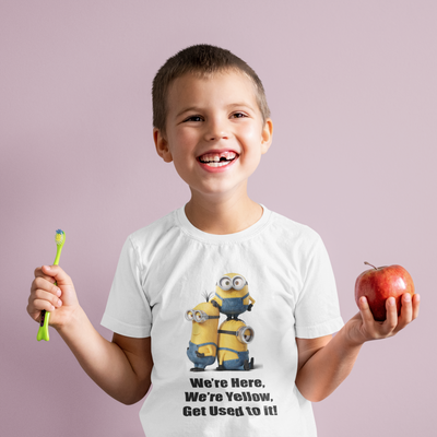 Cartoon Quotes Half Sleeves T-Shirt for Boy-FunkyTeesClub