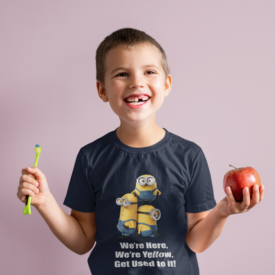 Cartoon Quotes Half Sleeves T-Shirt for Boy-FunkyTeesClub