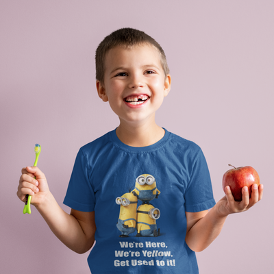 Cartoon Quotes Half Sleeves T-Shirt for Boy-FunkyTeesClub