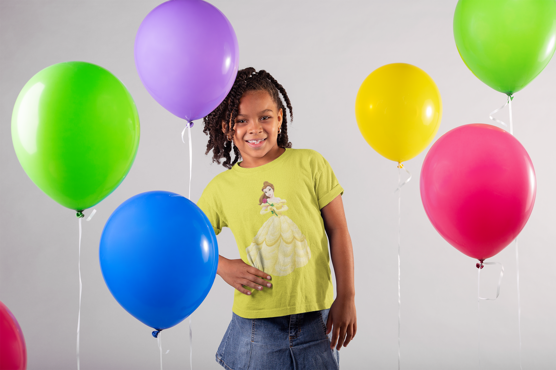 Cute Princess Half Sleeves T-Shirt For Girls -FunkyTeesClub