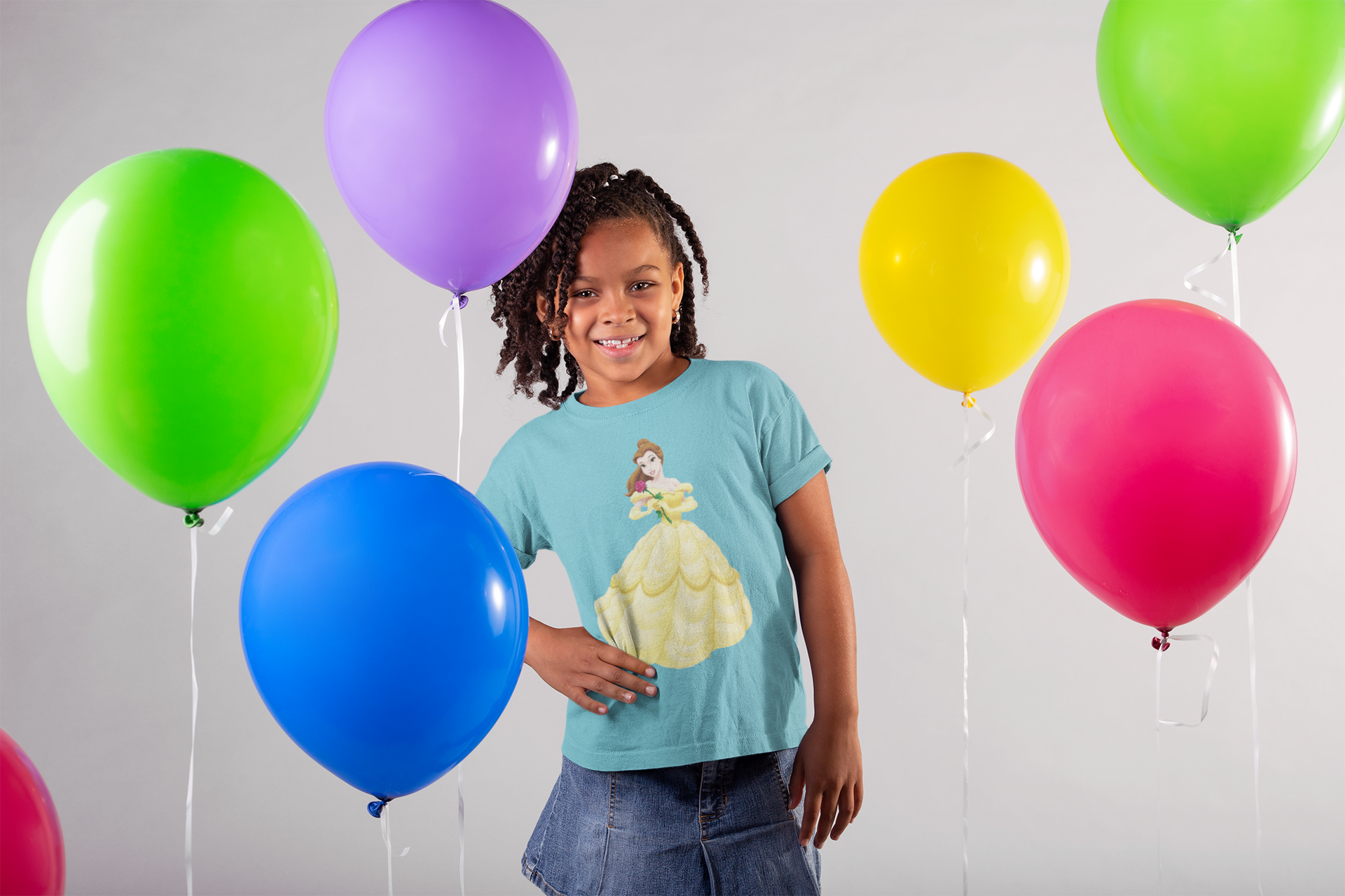 Cute Princess Half Sleeves T-Shirt For Girls -FunkyTeesClub