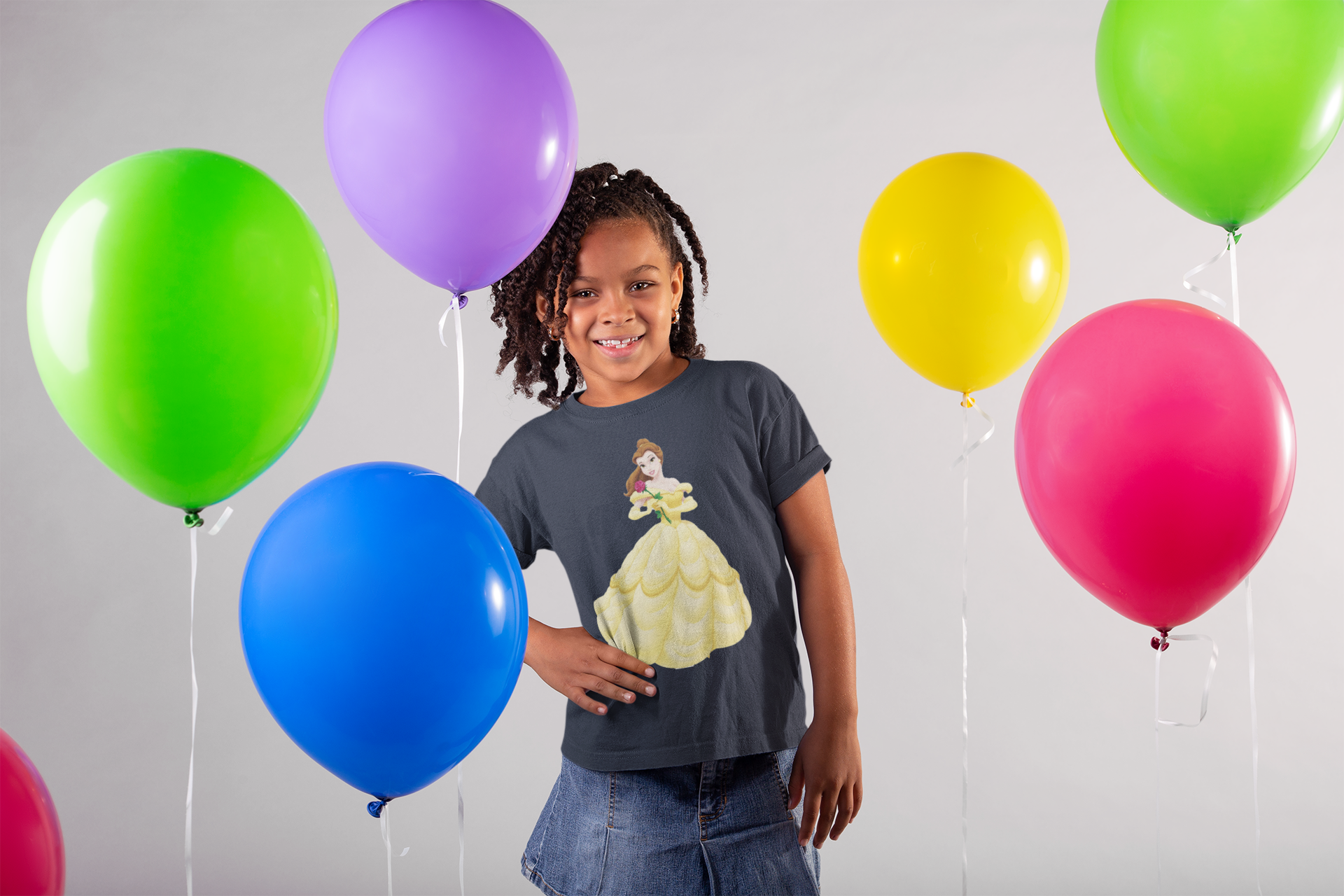Cute Princess Half Sleeves T-Shirt For Girls -FunkyTeesClub