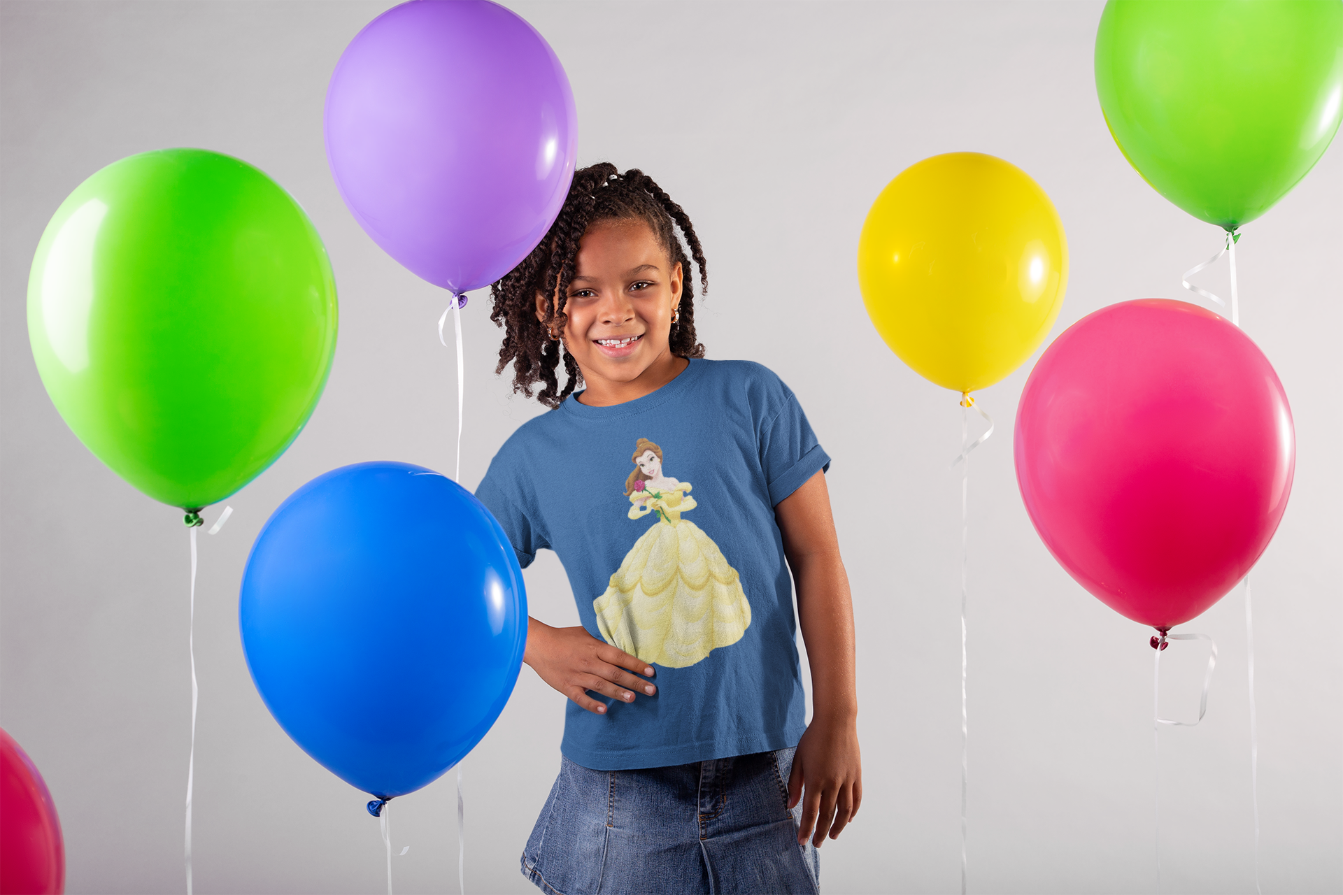 Cute Princess Half Sleeves T-Shirt For Girls -FunkyTeesClub
