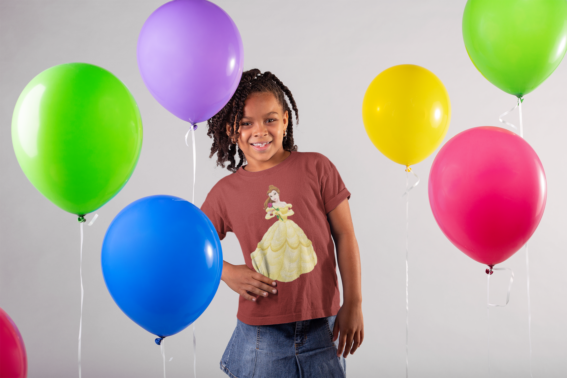 Cute Princess Half Sleeves T-Shirt For Girls -FunkyTeesClub