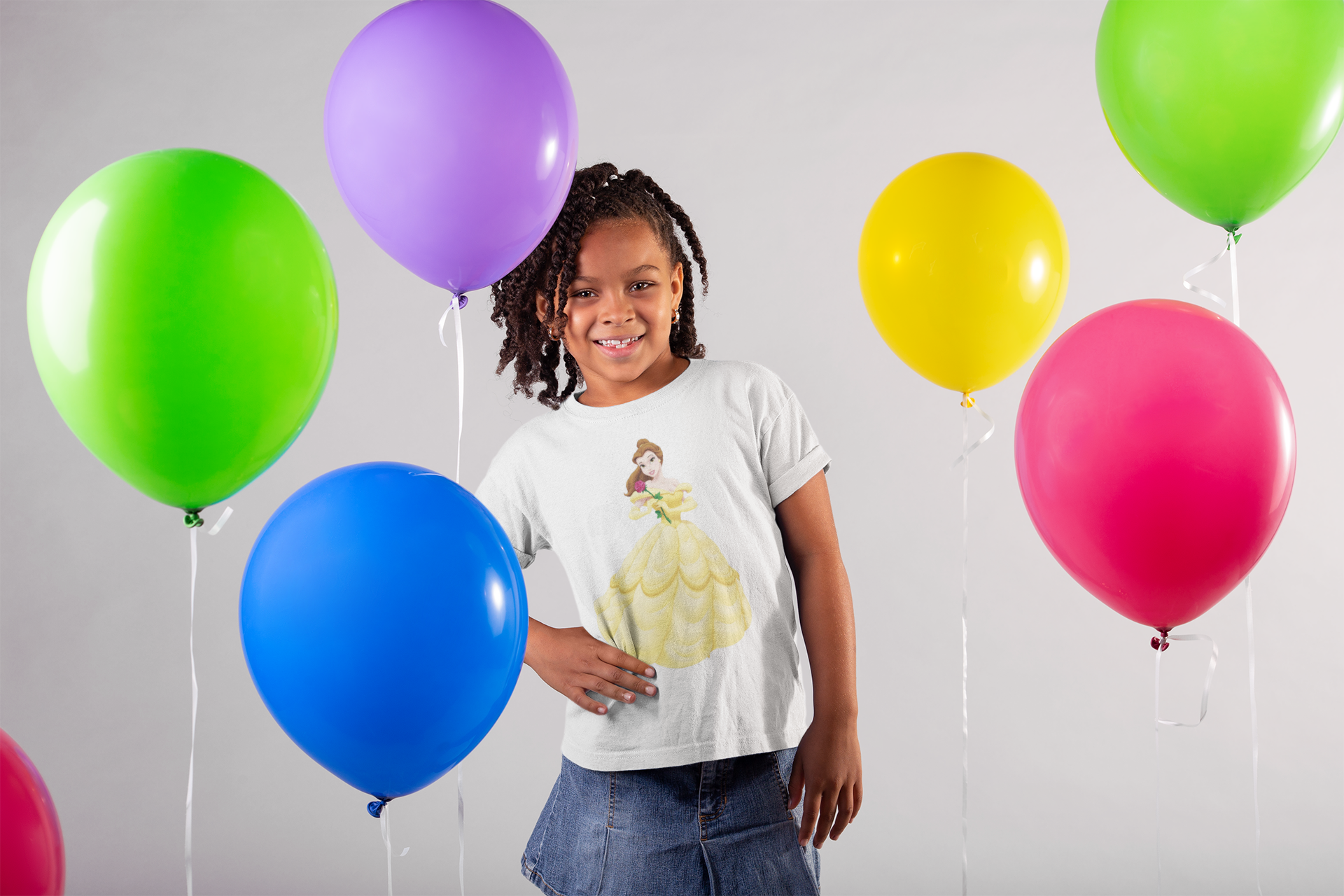 Cute Princess Half Sleeves T-Shirt For Girls -FunkyTeesClub