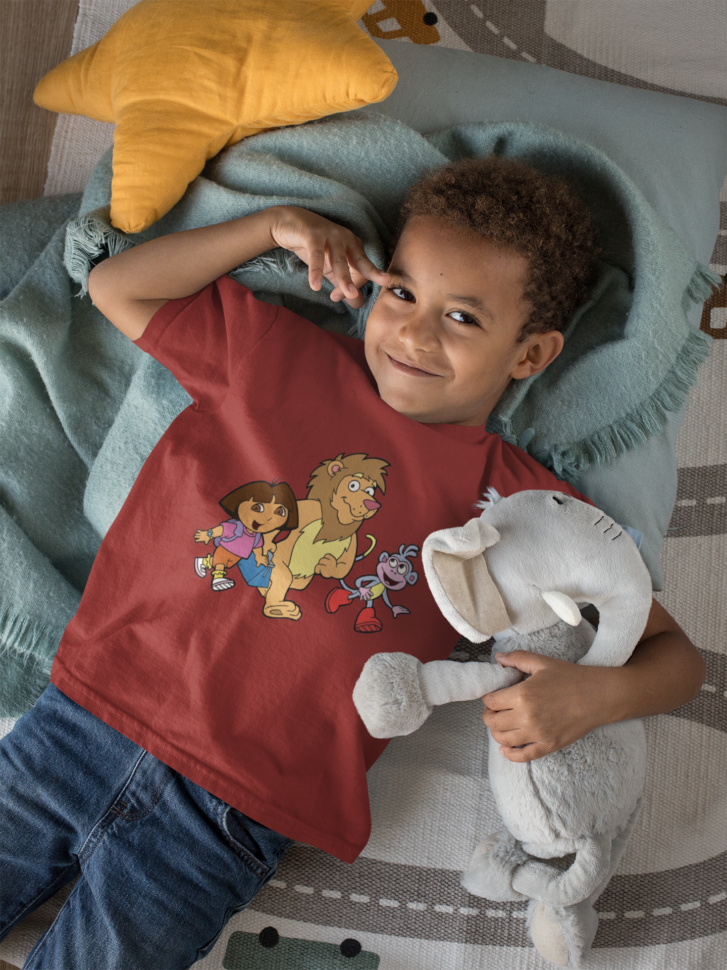 Cute Cartoon Half Sleeves T-Shirt for Boy-FunkyTeesClub