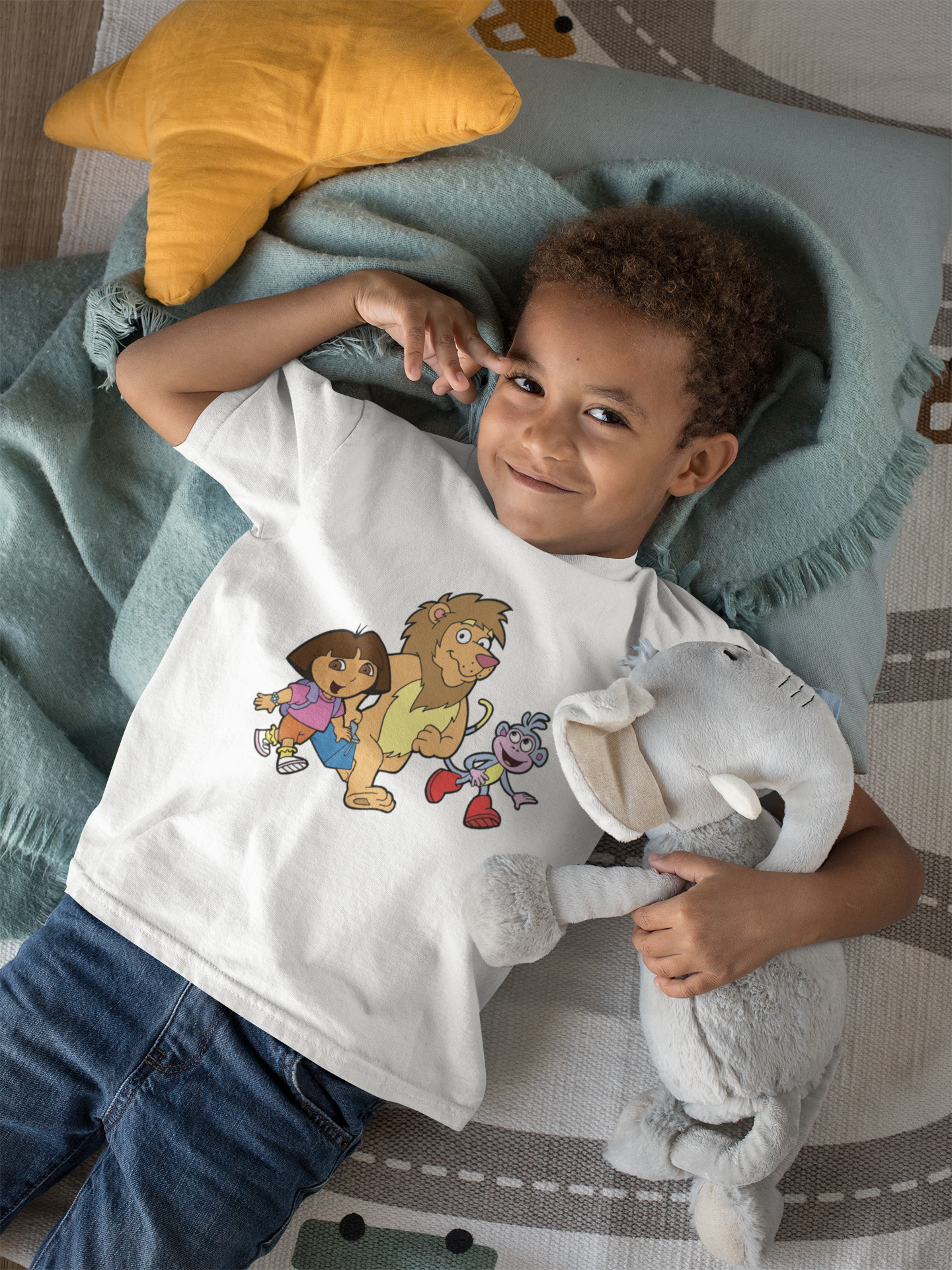 Cute Cartoon Half Sleeves T-Shirt for Boy-FunkyTeesClub