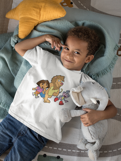 Cute Cartoon Half Sleeves T-Shirt for Boy-FunkyTeesClub