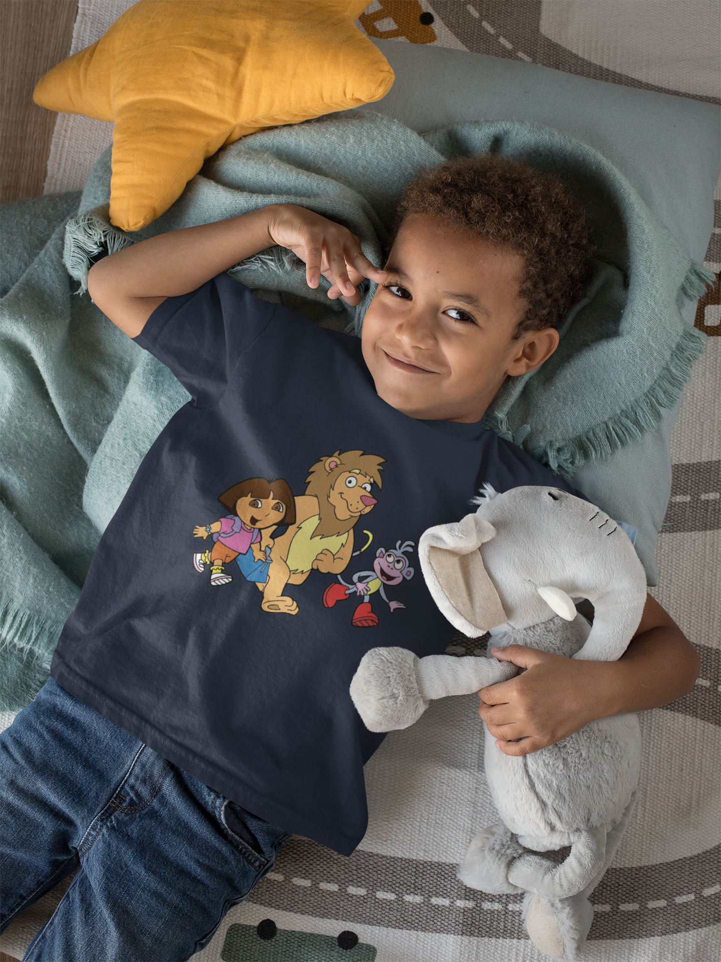 Cute Cartoon Half Sleeves T-Shirt for Boy-FunkyTeesClub