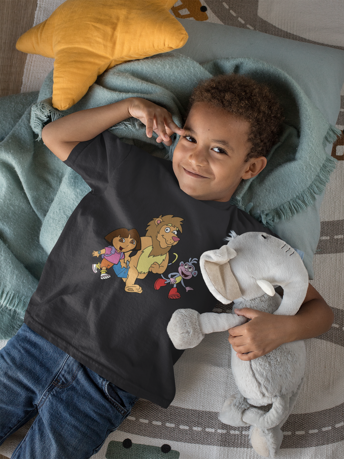 Cute Cartoon Half Sleeves T-Shirt for Boy-FunkyTeesClub