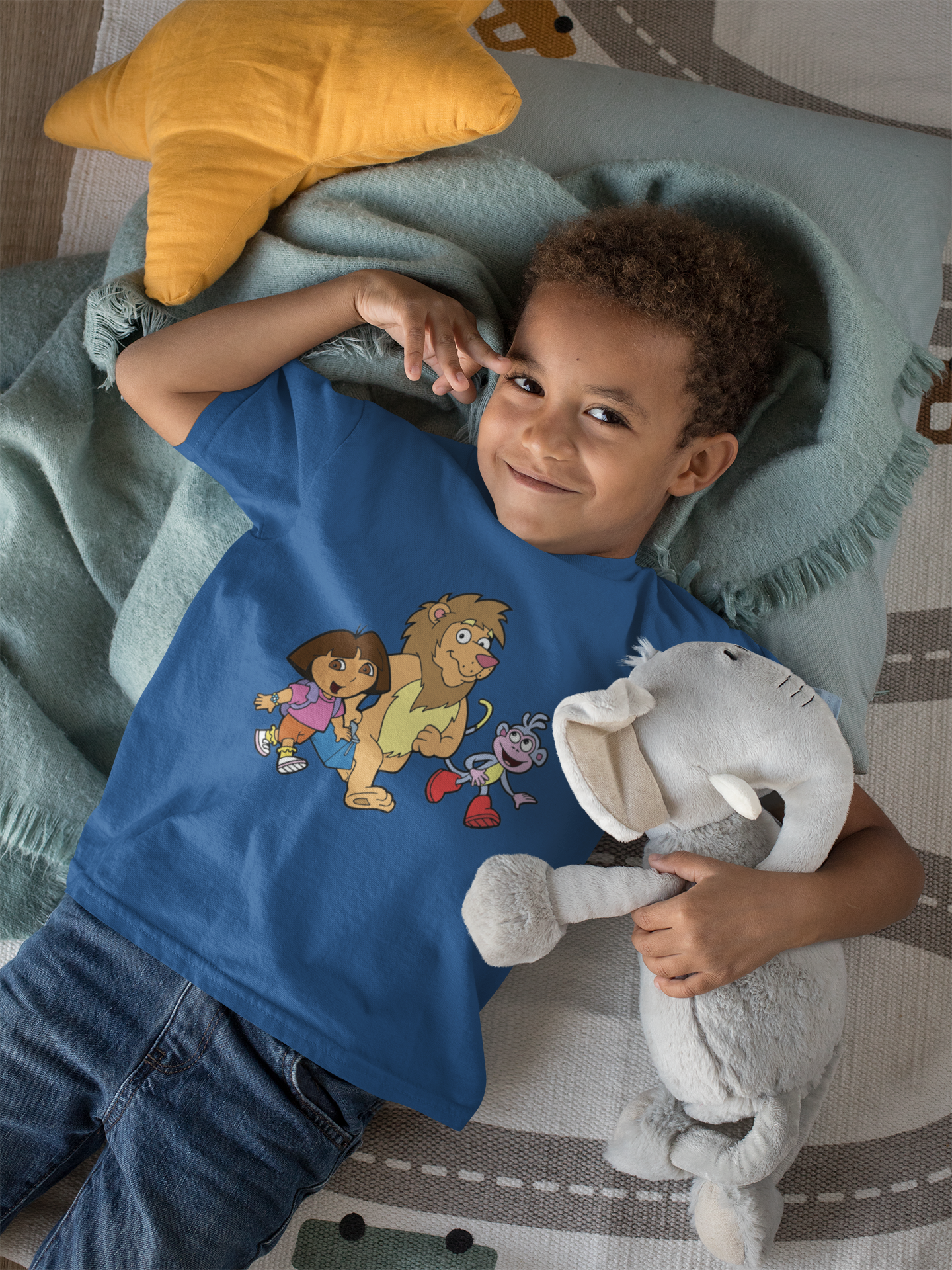 Cute Cartoon Half Sleeves T-Shirt for Boy-FunkyTeesClub