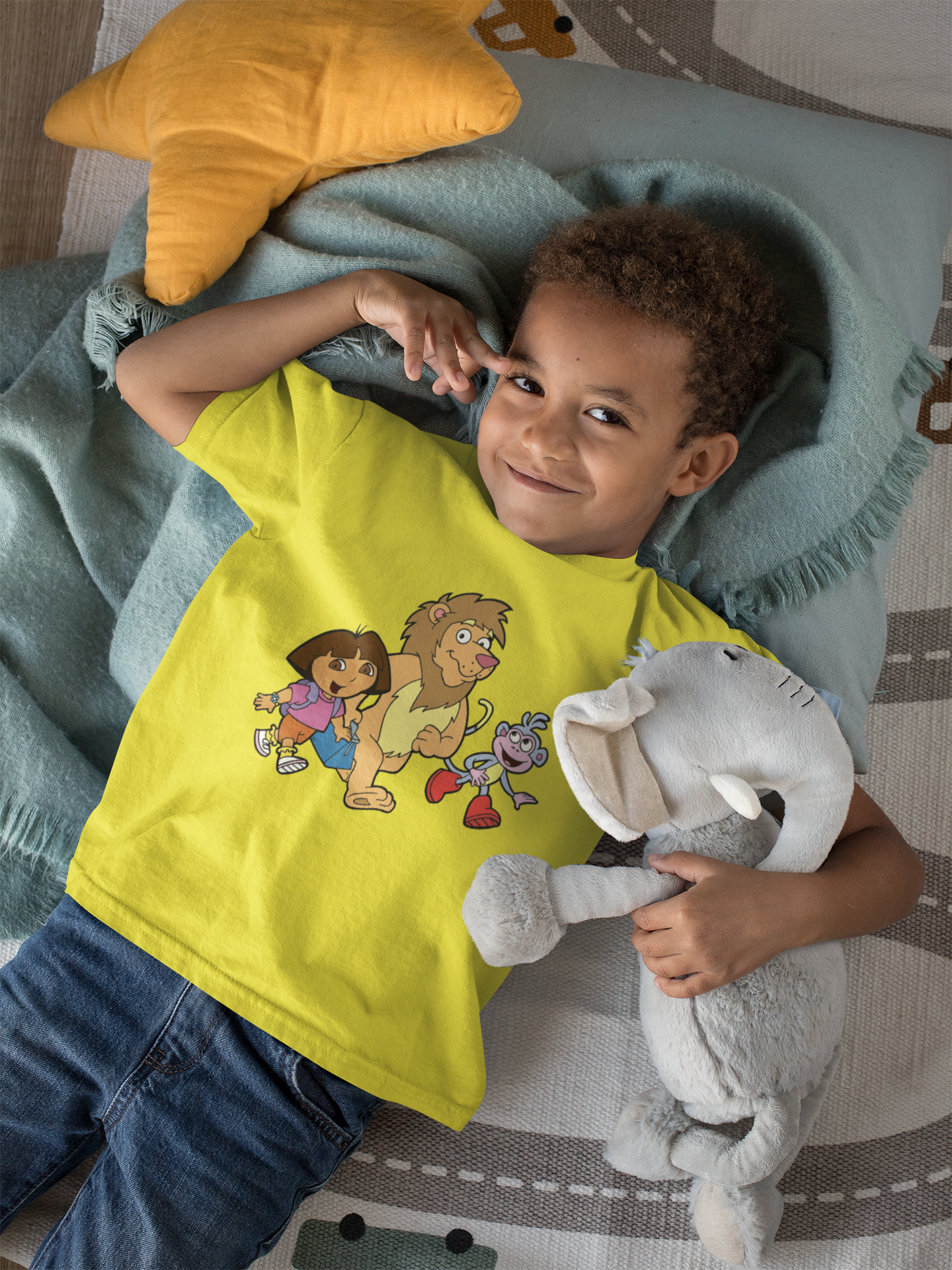 Cute Cartoon Half Sleeves T-Shirt for Boy-FunkyTeesClub