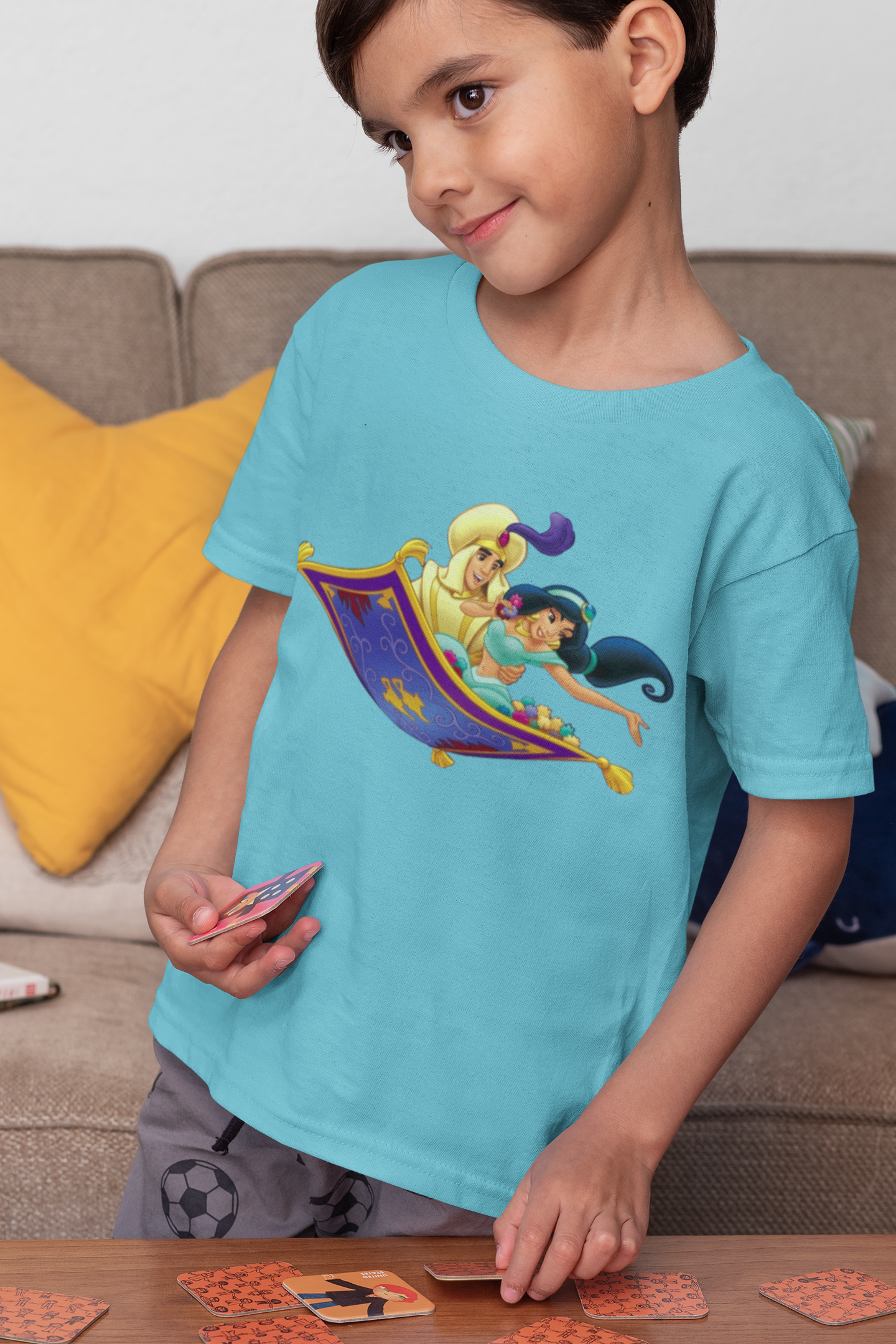 Cute Cartoon Half Sleeves T-Shirt for Boy-FunkyTeesClub