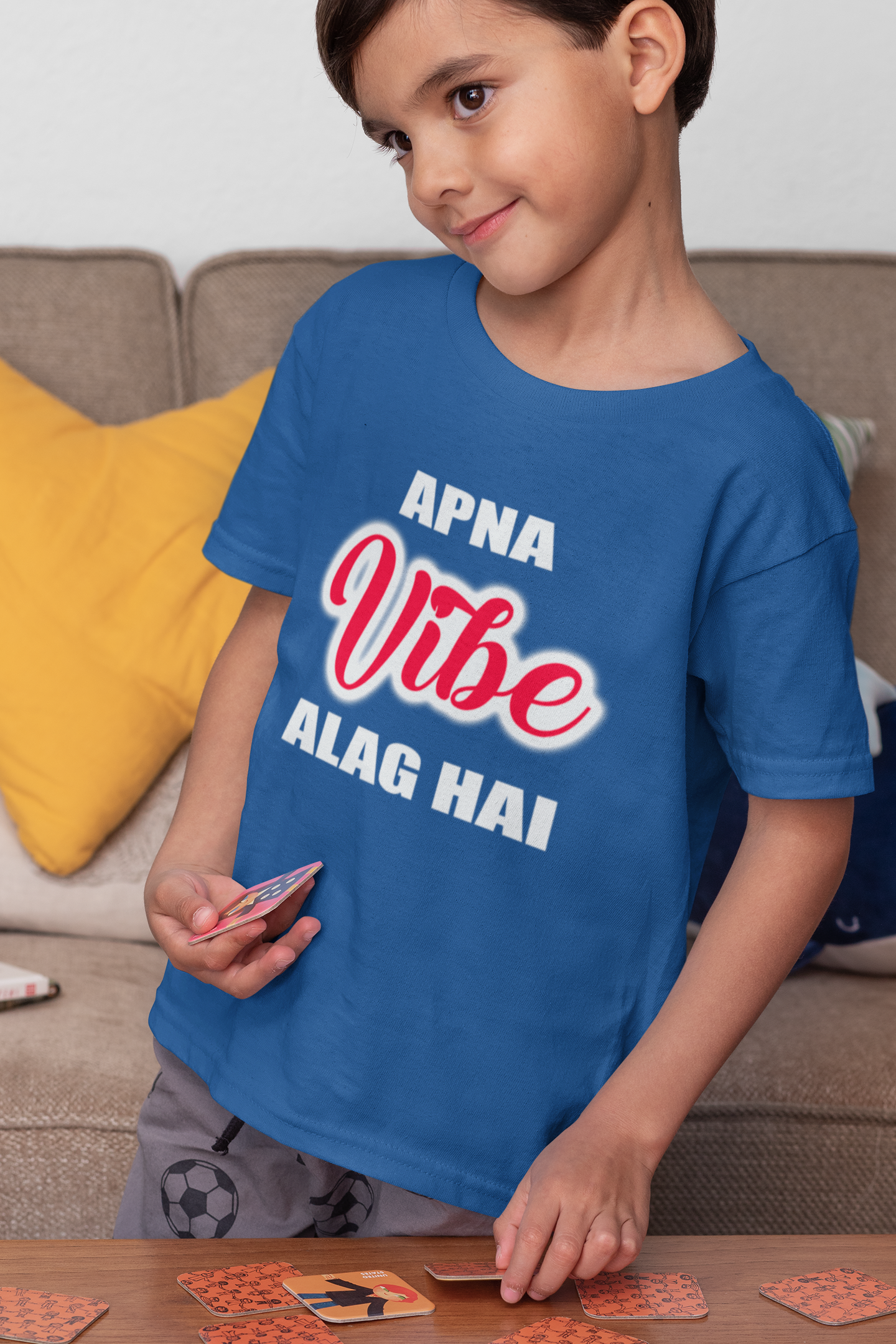 Apna Vibe Alag Hai Half Sleeves T-Shirt for Boy-FunkyTeesClub