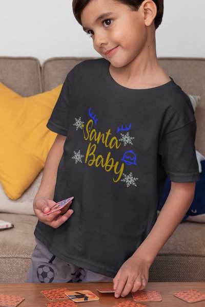 Santa Baby Christmas Half Sleeves T-Shirt for Boy-FunkyTeesClub