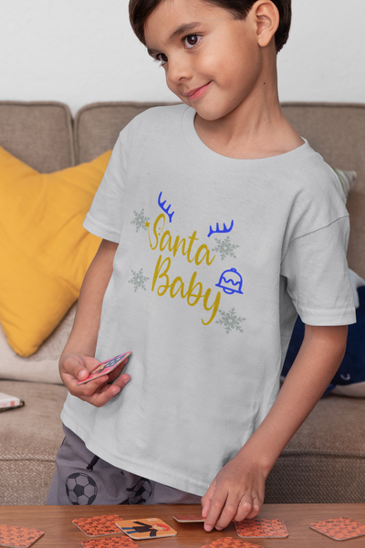 Santa Baby Christmas Half Sleeves T-Shirt for Boy-FunkyTeesClub