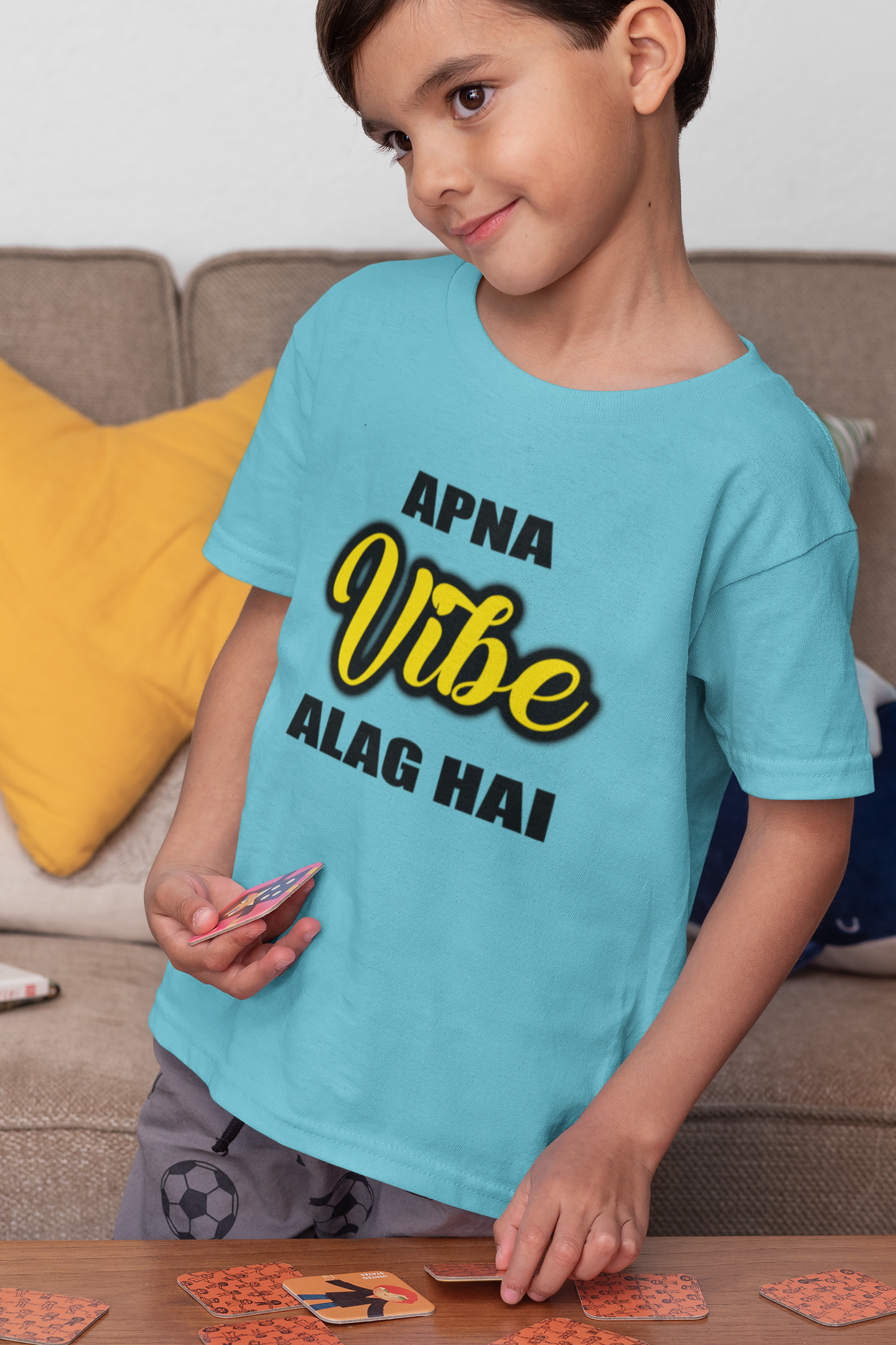 Apna Vibe Alag Hai Half Sleeves T-Shirt for Boy-FunkyTeesClub