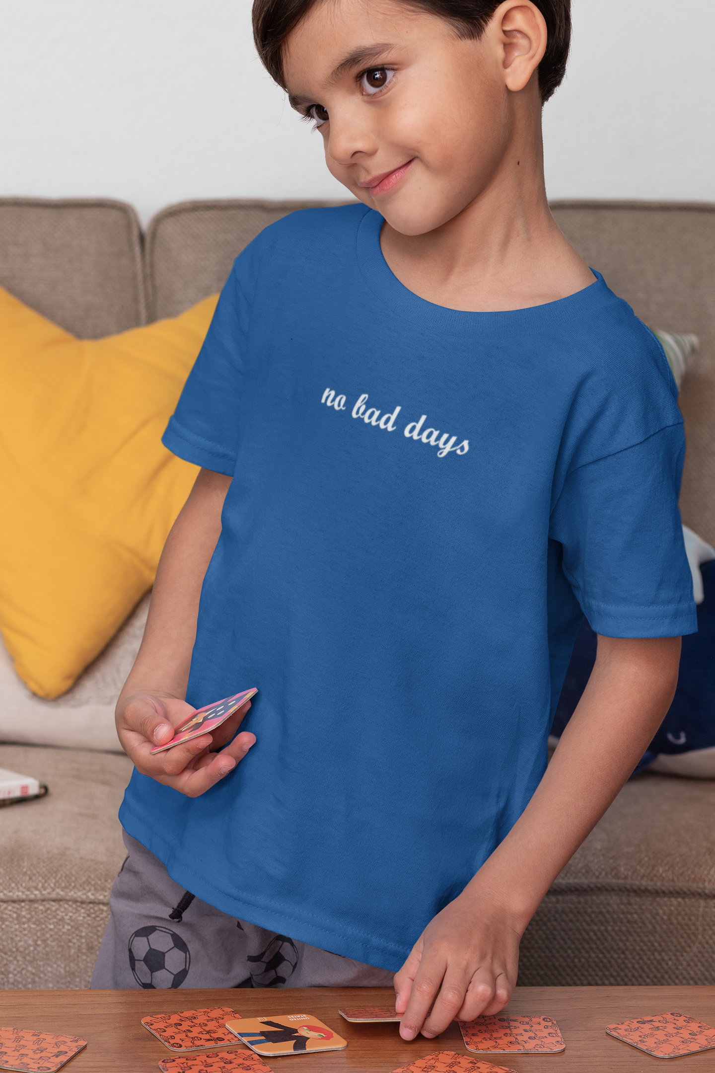 No Bad Days Minimals Half Sleeves T-Shirt for Boy-FunkyTeesClub