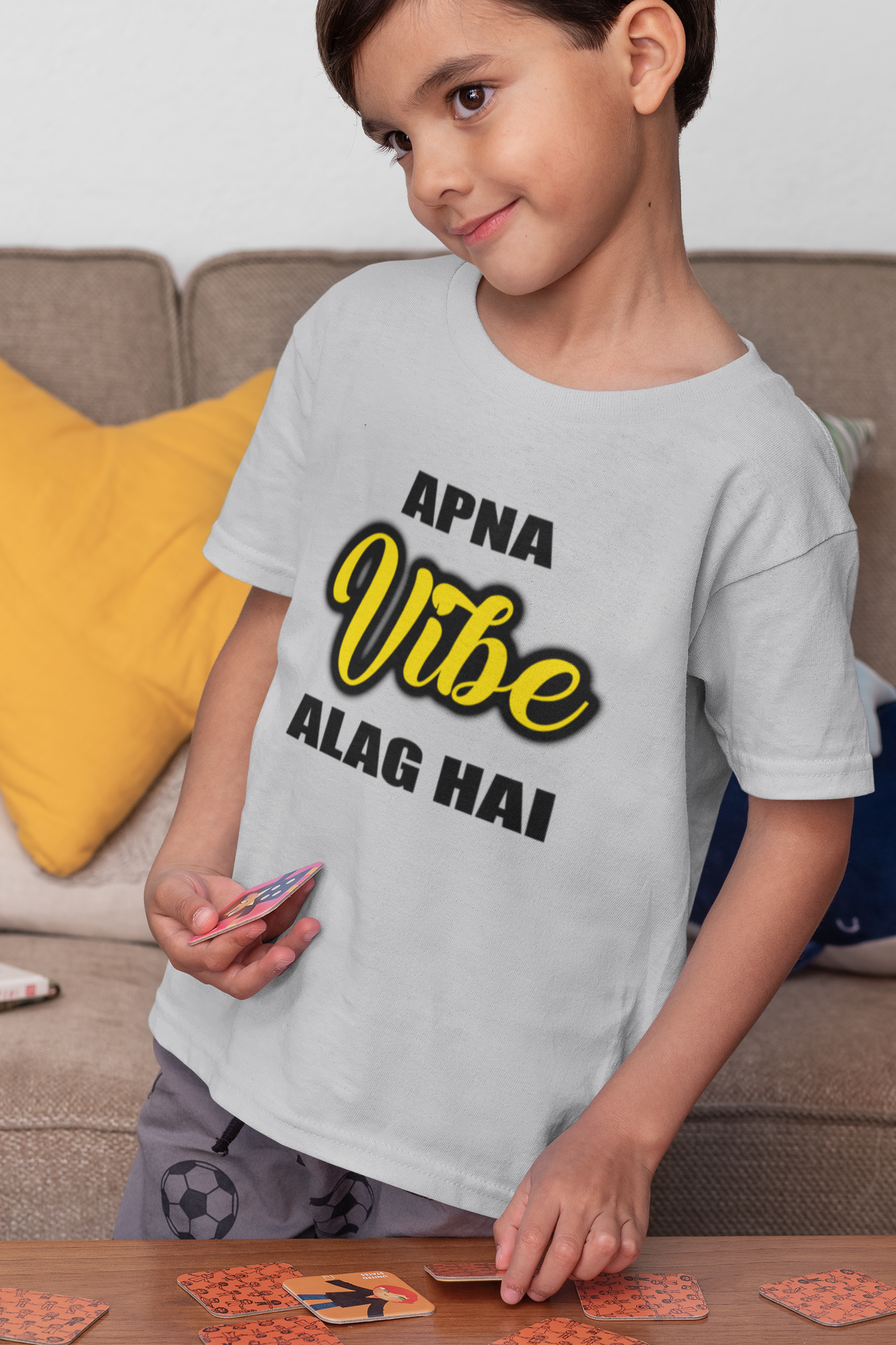 Apna Vibe Alag Hai Half Sleeves T-Shirt for Boy-FunkyTeesClub
