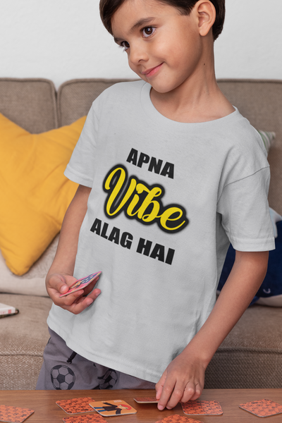 Apna Vibe Alag Hai Half Sleeves T-Shirt for Boy-FunkyTeesClub